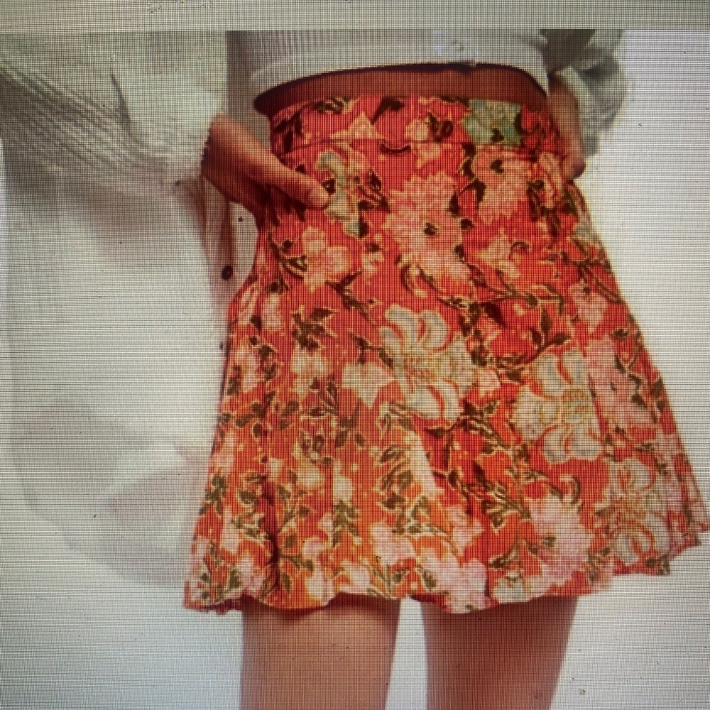 Free people end of island godet skirt